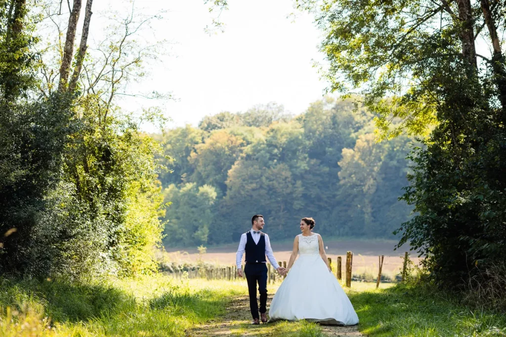 Photo de couple de mariés photographiés par Oliver Saillard.